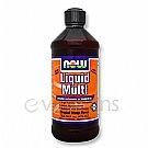 NOW Foods Liquid Multi Vitamin and Mineral Orange Iron Free with Xylitol 16-Ounce