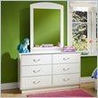 South Shore Logik Pure White Double Dresser with Mirror Set