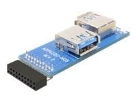DELOCK Adapter USB 3.0 Pinheader Bu > 2x USB3.0-A Bu Preisvergleich