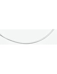 3mm Cubeto (Flexible) White Gold Omega Necklace 18"