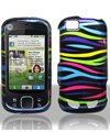 RAINBOW ZEBRA BLACK for Motorola CLIQ 2 Hard Case Cover