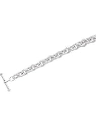 925 Sterling Silver Fancy Wire Curb Bracelet 8 Inch