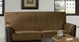 Contemporary Peat Microfiber Sofa Loveseat