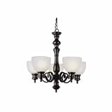 Bel Air Back to Basics 5 Light Rubbed Oil Bronze Chandelier 7295 ROB