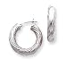 Jewelry : 14k White Gold Polished 5mm Twisted Hoop Earrings