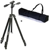 Cullmann Magnesit 519 Aluminum Tripod with 3-Way Quick Release Head, Supports: 8.8 lbs, Max Height 61.8 & Adorama Tripod Carrying Case