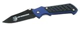 Black Plate Closed Blade Blue Handle Law Enforcement Frost Cutlery Pocket Knife