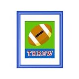 GAME ON Football framed print (med blue) by Olive Kids