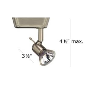 Low Voltage Track Head in Brushed Nickel Track Type: Halo Series, Wattage: 50 Watts by WAC Lighting