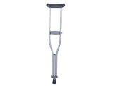 COMWIS Push Botton Aluminum Crutches, Silver - Young