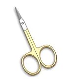 Princess Care Solo Half Gold Arrow Point Straight Tip Nail Manicure Pedicure Cuticle Scissors