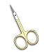 SoloC Half Gold Arrow Point Curved Tip Cuticle Scissors