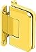 CRL Pinnacle 037 Series Gold Plated Wall Mount Full Back Plate Standard Hinge