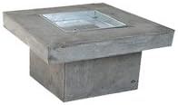 Concrete coffe table fireplace