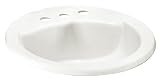 American Standard 0419.888.020 Cadet Oval Countertop Sink with 8-Inch Faucet Spacing, White