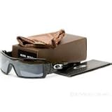 Oakley Oil Rig polished Black w/Silver Ghost Text Frame 24-058