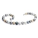 18K Diamond Clasp 13-15mm South Sea Multi Color Necklace