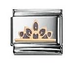 Tiara Silver (Sparkle) Classic Enamel, Italian Charm by Nomination Charms