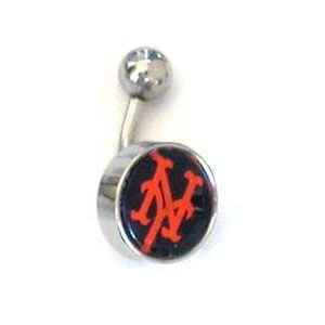 New York Mets NY Navel Belly Button Ring
