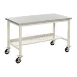 60 X 24 Mobile Plastic Square Lab Bench-Tan
