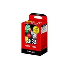 Lexmark 80D2951 32 / 33 Tintenpatrone schwarz und dreifarbig Standardkapazit�t schwarz: 15.6ml, Farben: 11.5ml Schwarz: 300 S,  Farbe: 250 S