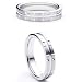 3mm Medium Flat Court Simile Wedding Band Ring In Palladium