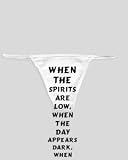 White Thong with When the spirits are low, when the day appears dark, when work becomes monotonous, when hope hardly seems worth having, just mount a bicycle and go out for a spin down the road, witho... zeusd1-MARC-4139093