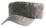 Harley-Davidson® Men's Skull Flat Top Hat / Cap. Graphics on front and embroidery. Black. 99423-09VM