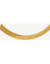 10mm Flat Omega Necklace 16"