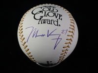 Kemp, Matt (Los Angeles Dodgers) Autographed/Hand Signed Rawlings Gold Glove Award Baseball Below Th