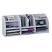 Safco Radius Front Desk Top Organizer, 38.5 Inches Width X 15.25 Inches Height, Medium Oak (9411mo)