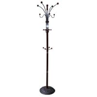 685CH Six Foot Wood and Chrome Coat Rack Cherry Finish
