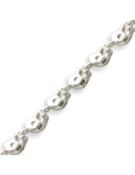 Sterling Silver Skull Bracelet - 7 Inch