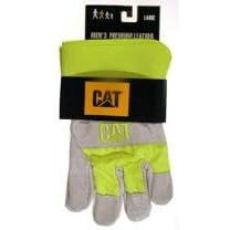 CAT GLOVES and RAINWEAR-BOSS MFG Large Men's Fluorescent Green Premium Leather Gloves by CAT GLOVES and RAINWEAR-BOSS MFG