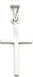 14K White Gold Cross Pendant
