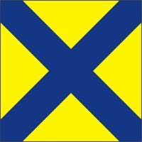Numeral Signal Flag, Size 4, Number 5 - line, snap & ring