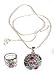 Indian Jewelry Sets - Ring and Pendant Sterling Silver Jewelry 35 Grams (gprs001)