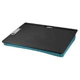 Lap Desk - Jumbo Sized With Clip - Blue (Black/Blue) (18.75H x 14.5W x 3D)