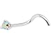Sterling Silver Prong Set Aurora Nose Ring Made with SWAROVSKI ELEMENTS