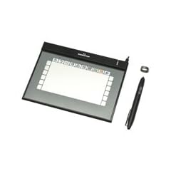 MANHATTAN Grafik Tablett Arbeitsbereich A6  12.7 x 7.6  cm 22 Hotkeys Programmierbarer Zwei-Tasten Stift