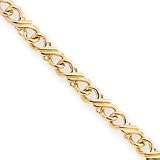 10k Solid Polished Fancy Bracelet