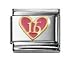 Jewelry : Sweet '16' Heart Pink Classic Enamel, Italian Charm by Nomination Charms