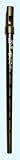 Clarke Pennywhistle TIN WHISTLE Stimmung D schwarz -- die beliebte Whistle vom Originalhersteller aus England mit Grifftabelle und Noten zu 4 Songs