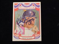 Signed Boggs, Wade (Boston Red Sox) 1983 Donruss Diamond Kings Baseball Card