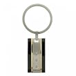 Men's Diamond Gold Accented Key Fob Ring Stainless Steel