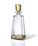 20oz. Amber Crystal Decanter - Hamilton Collection - Bohemia Crystal - Made In Czech Republic