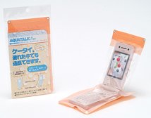 アクアトーク 携帯電話防水ソフトケース フレックスタイプ プレーン オレンジ 《ストラップ無し》 AQF-02N