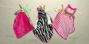 Woof n Poof Baby Buddy Blanket - Girl Frog, Hot Pink Velour
