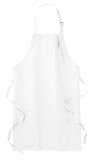 NEW CornerStone - Adjustable Bib Apron with 3 Pockets White-OSFA