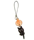 VANCA Craft Petit Mini Mascot Leather Black Cat Cell Phone Charms * PLAYING *